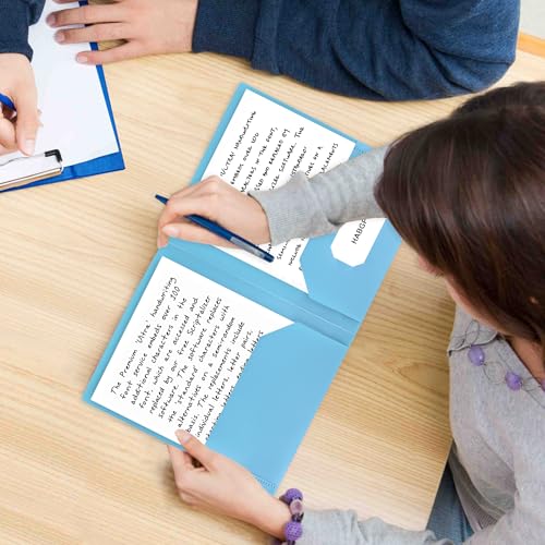 Pastel 6-Pack Colored File Folders with Pockets