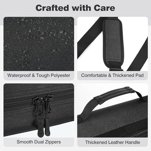 MoKo 3-Inch Zipper Binder with Shoulder Strap