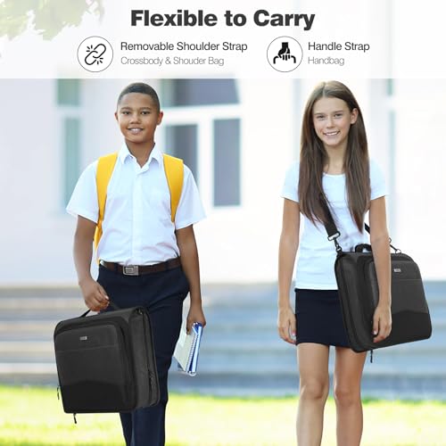 MoKo 3-Inch Zipper Binder with Shoulder Strap