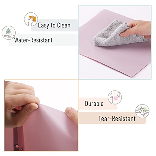 Mr. Pen 5-Pack Pastel Plastic Pocket Folders