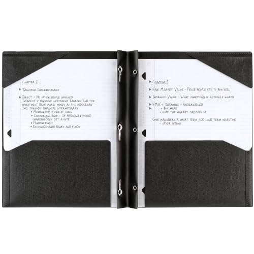 Five Star Stay-Put Plastic Pocket Folder - Black