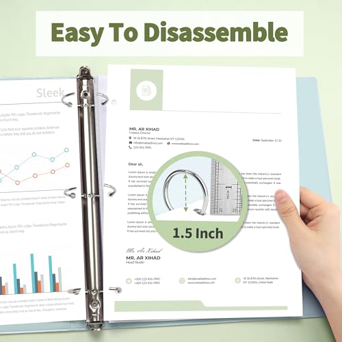 4-Pack 1.5 Inch Clear View Binders