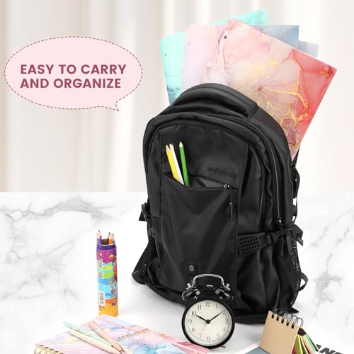 6-Pack Cute Marble Pocket Folders for Binders