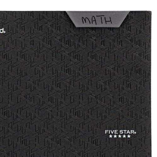 Five Star Stay-Put Plastic Pocket Folder - Black