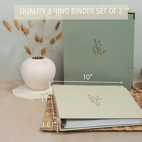 Aesthetic 1-Inch 3 Ring Binder Set of 2