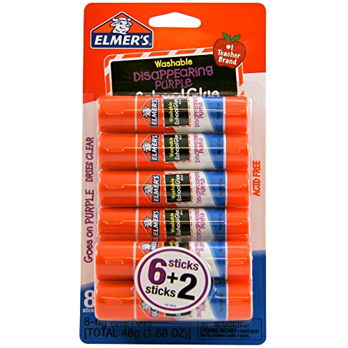 Elmer's® Washable Purple Glue Sticks, 8 Pack