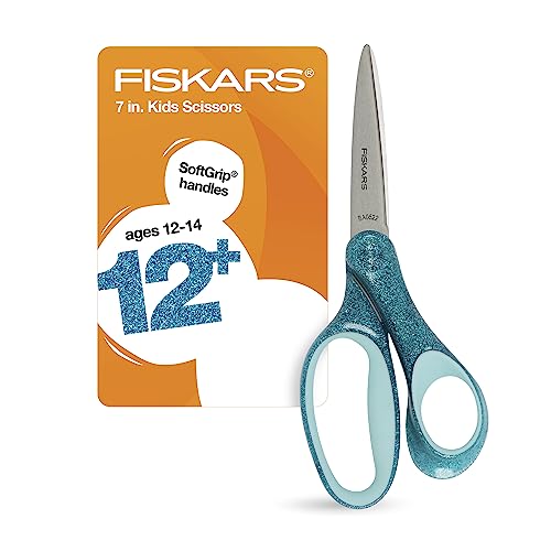 Fiskars Glitter Scissors for Kids - Turquoise