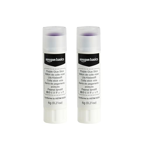 Washable Glue Sticks, Dries Clear, 2-Pack