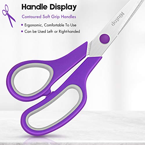 5-Pack Multipurpose 8" Scissors for School & Home