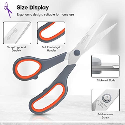 5-Pack Multipurpose 8" Scissors for School & Home