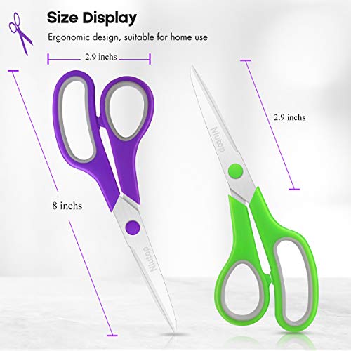 5-Pack Multipurpose 8" Scissors for School & Home