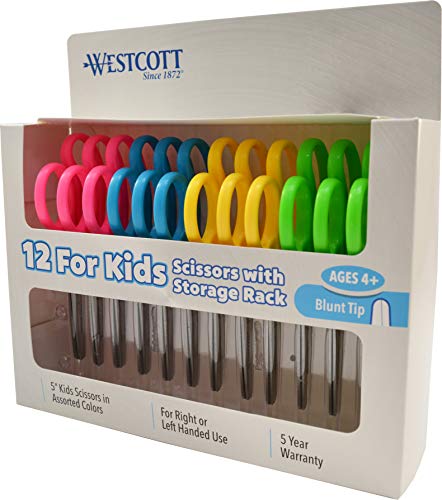Westcott Kids' Blunt Tip Scissors, 12 Pack
