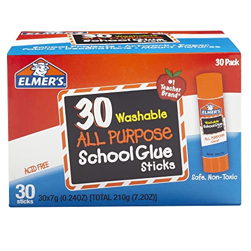 Elmer's Washable Glue Sticks, 30 Count Pack