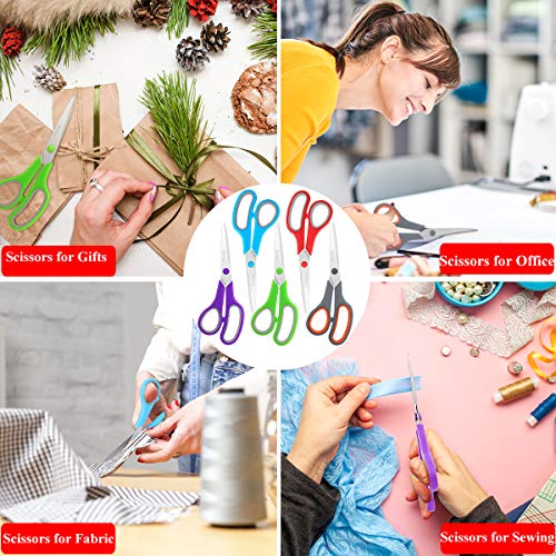 5-Pack Multipurpose 8" Scissors for School & Home