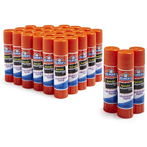 Elmer's Purple Washable Glue Sticks, 30 Count