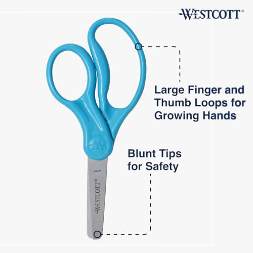 Westcott Kids' Blunt Tip Scissors, 12 Pack