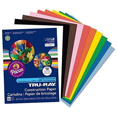 Tru-Ray 10 Classic Colors Construction Paper Pack