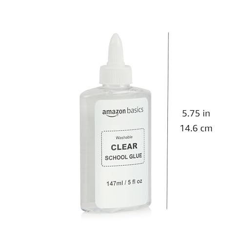 Amazon Basics Washable Liquid School Glue, 5 oz