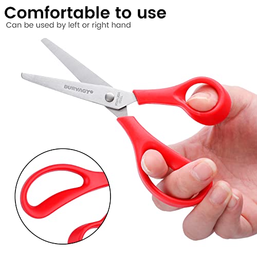 Kids Safety Scissors 6-Pack, Blunt Tip 5.5 Inch