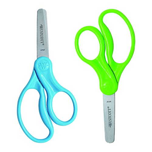 Westcott Kids' Safety Scissors, 5-Inch, 2-Pack