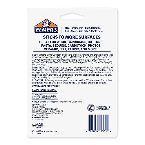 Elmer's Extra Strength Washable Glue Sticks, 4 Count