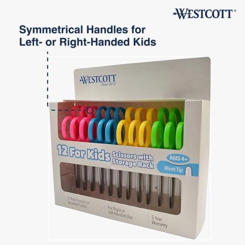 Westcott Kids' Blunt Tip Scissors, 12 Pack