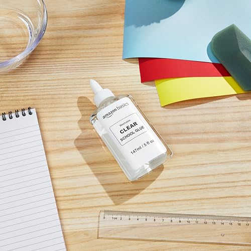 Amazon Basics Washable Liquid School Glue, 5 oz