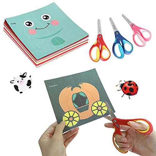 LIVINGO Kids Blunt Craft Scissors - 3 Pack