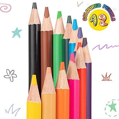 FanVean 12-Count Presharpened Colored Pencils Set