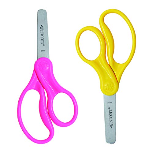 Westcott Kids' Safety Scissors, 5-Inch, 2-Pack