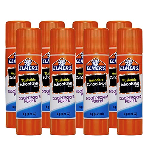 Elmer's® Washable Purple Glue Sticks, 8 Pack