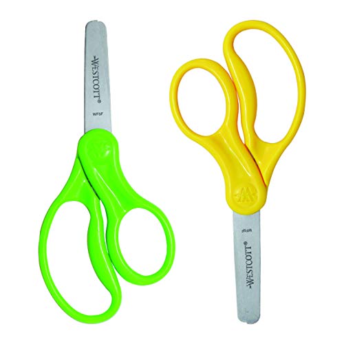 Westcott Kids' Safety Scissors, 5-Inch, 2-Pack