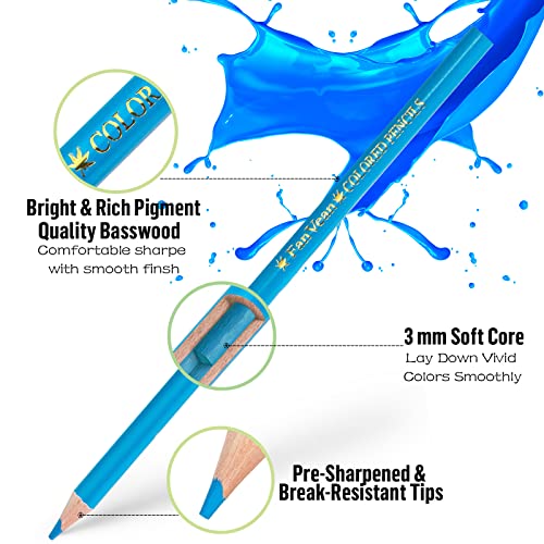 FanVean 12-Count Presharpened Colored Pencils Set