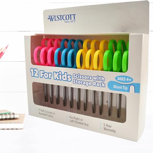 Westcott Kids' Blunt Tip Scissors, 12 Pack