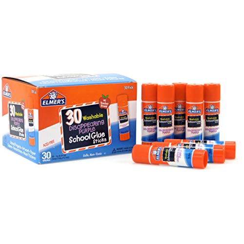 Elmer's Purple Washable Glue Sticks, 30 Count