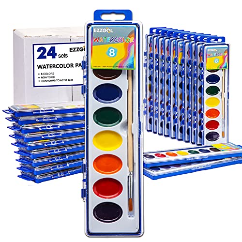 Ezzgol Bulk Watercolor Paint Set for Kids