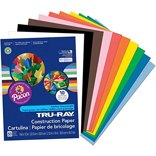 Tru-Ray 10 Classic Colors Construction Paper Pack