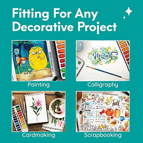 MozArt Watercolor Paint Set - 24 Vibrant Colors