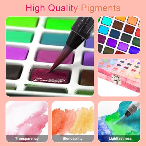 100-Color Watercolor Paint Set for All Ages