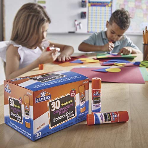 Elmer's Purple Washable Glue Sticks, 30 Count