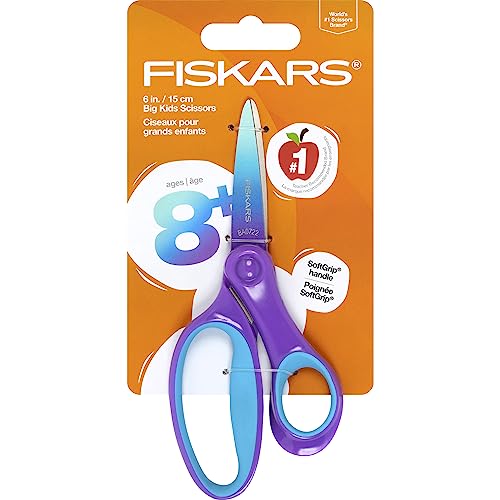 Fiskars 6" Softgrip Scissors for Kids - Ombre