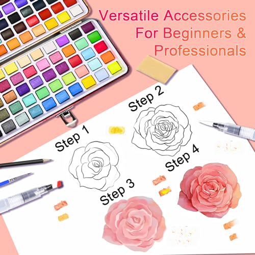 100-Color Watercolor Paint Set for All Ages