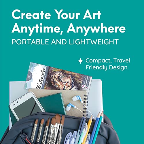 MozArt Watercolor Paint Set - 24 Vibrant Colors