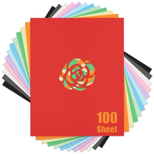 Shindel 100 Sheets Colorful Construction Paper Pack