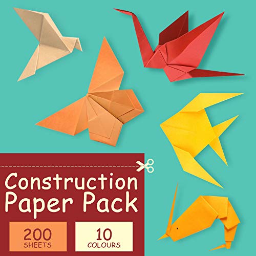 3 Otters Heavy Duty Construction Paper Pack - 200 Sheets
