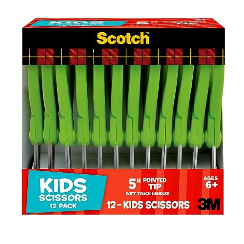 Soft Touch Blunt Tip Kids Scissors - 12 Pack