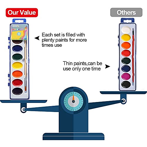 Ezzgol Bulk Watercolor Paint Set for Kids