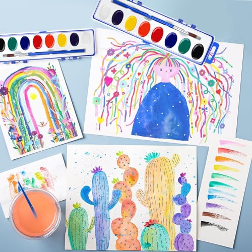 FUMILE 5-Pack Washable Watercolor Paint Set