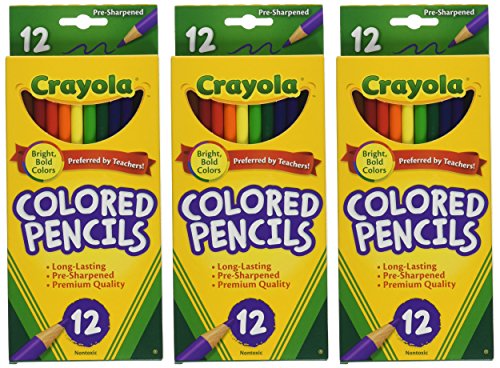 Crayola 12-Count Colored Pencils, Pack of 3
