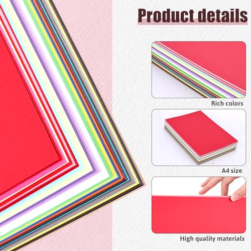 Shindel 200 Sheets Assorted Construction Paper Pack